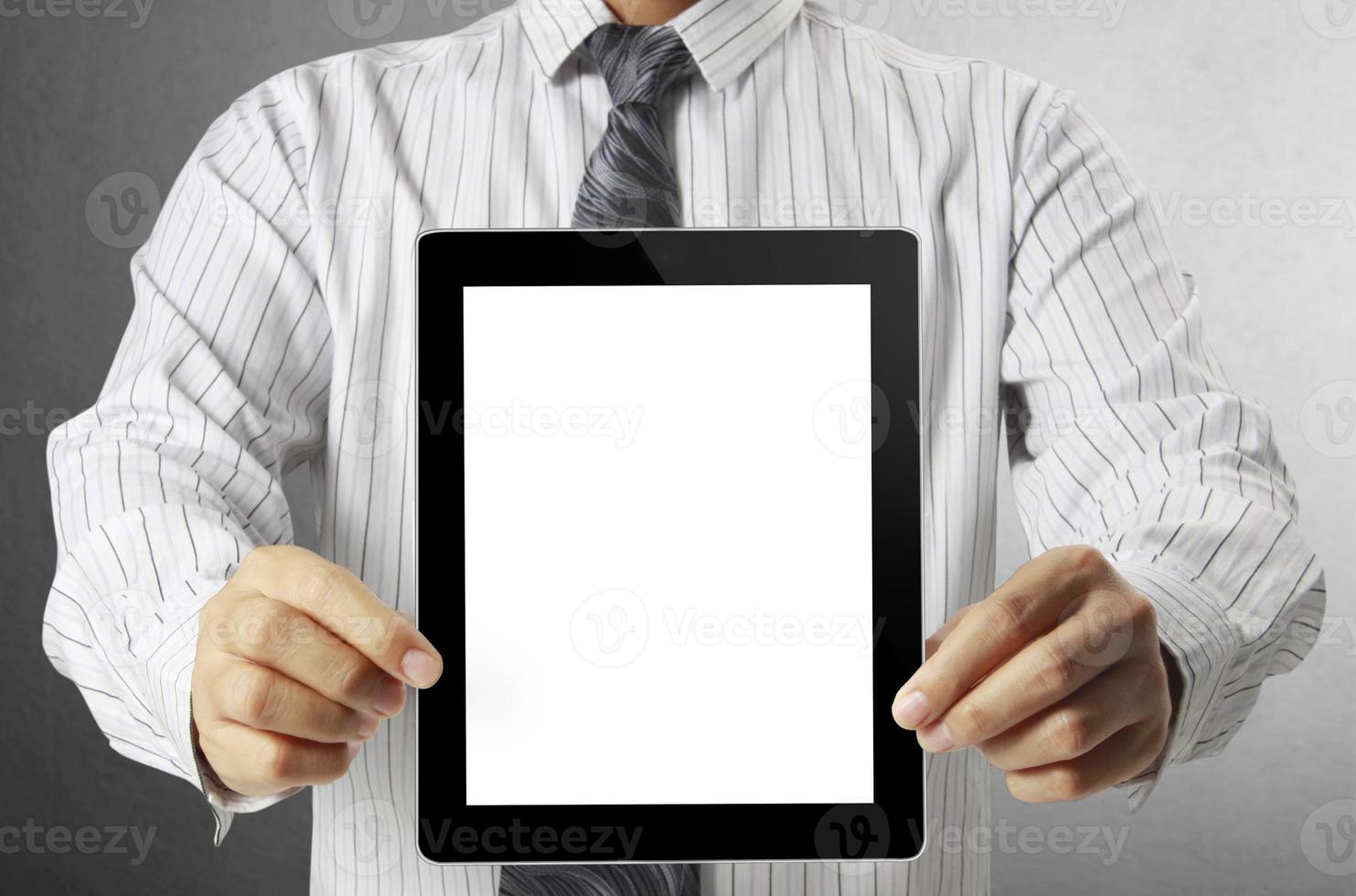 touch-tablet nas mãos foto
