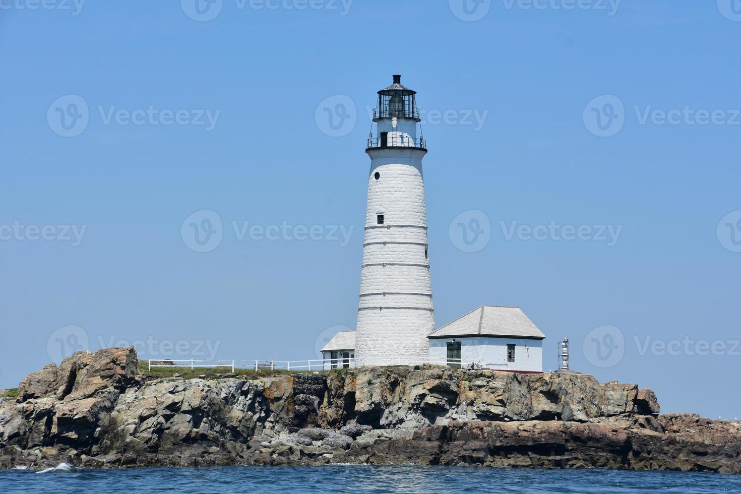 vista panorâmica da luz de boston no porto foto