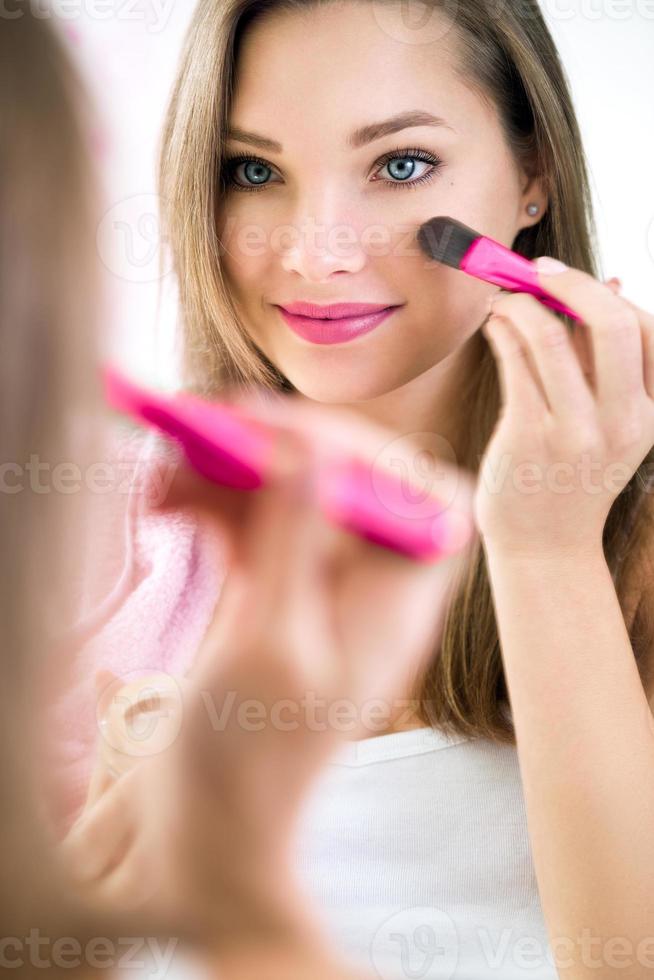 Cara De Mulher Bonita Com Maquiagem Imagem de Stock - Imagem de