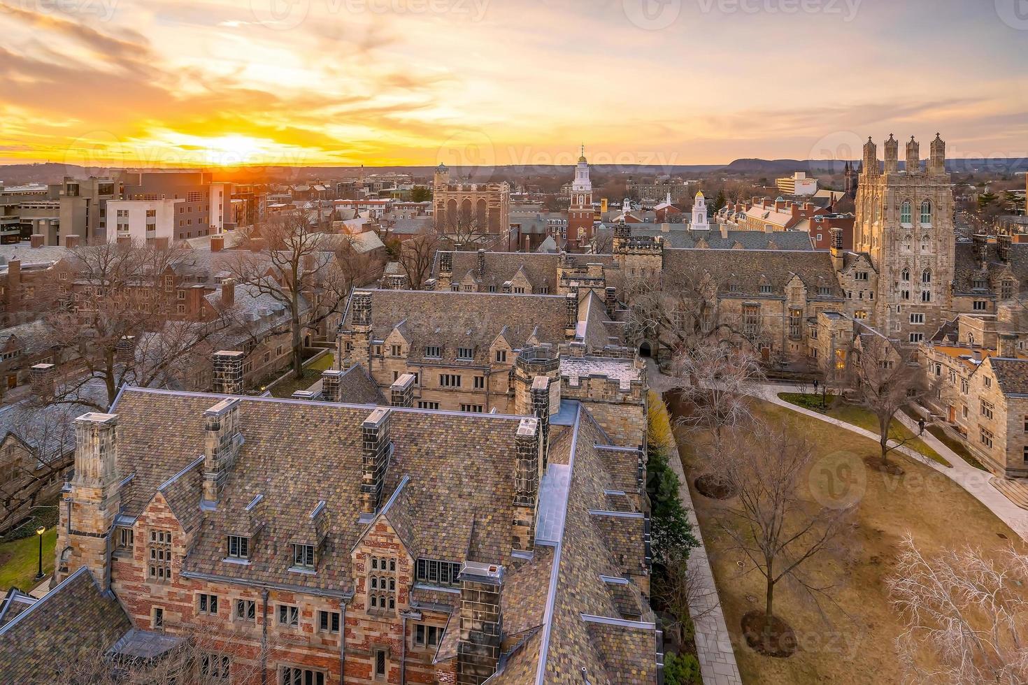 New Haven City Downtown Skyline Cityscape de Connecticut, EUA foto