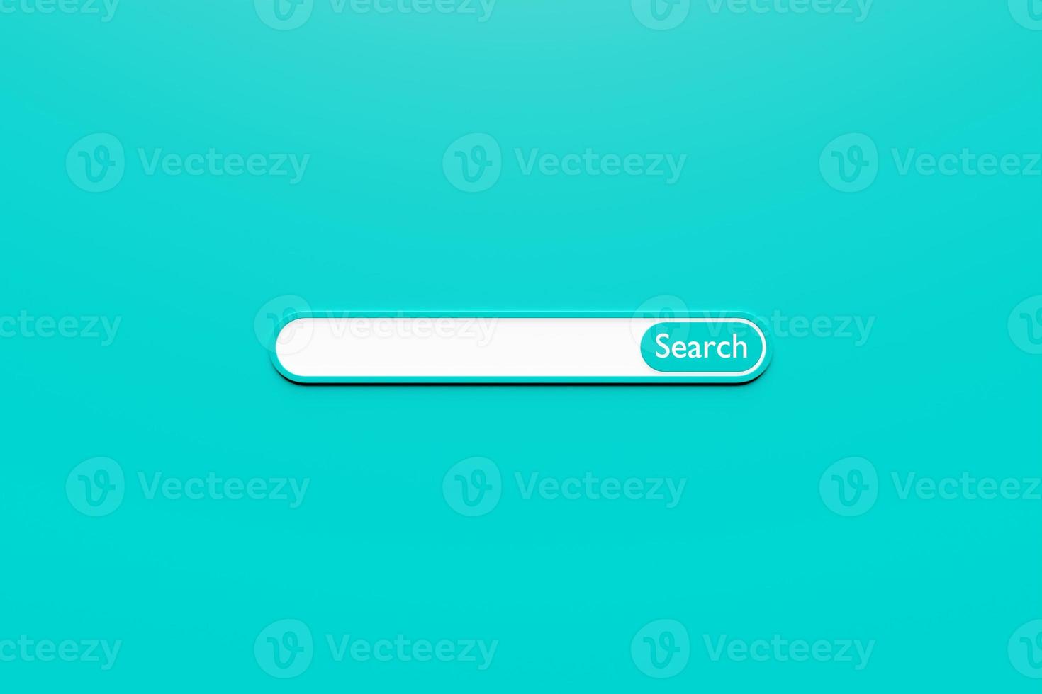 Ilustração 3D, elemento de design da barra de pesquisa em um fundo azul. barra de pesquisa para site e interface do usuário, aplicativos móveis. foto
