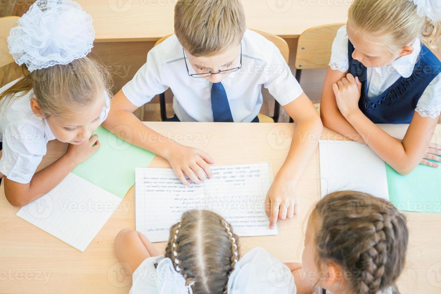 Sala De Aula De Inglês Na Escola Foto de Stock - Imagem de mesa