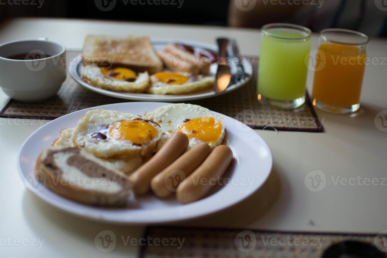 alimentos e bebidas de café da manhã foto