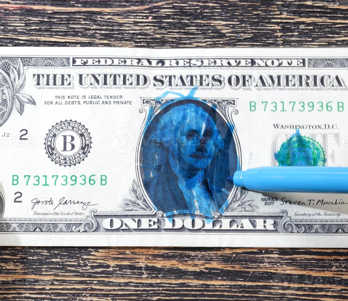 pintou um dólar americano foto