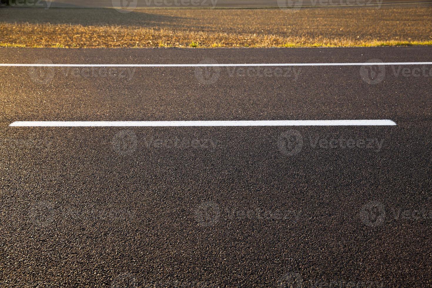 marcações de estrada de linha foto