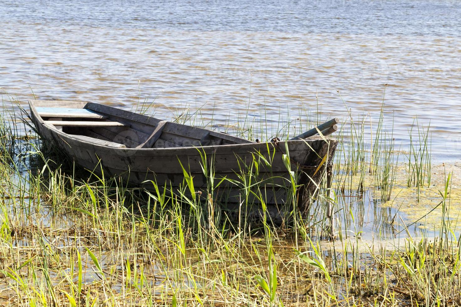 um barco, close-up foto