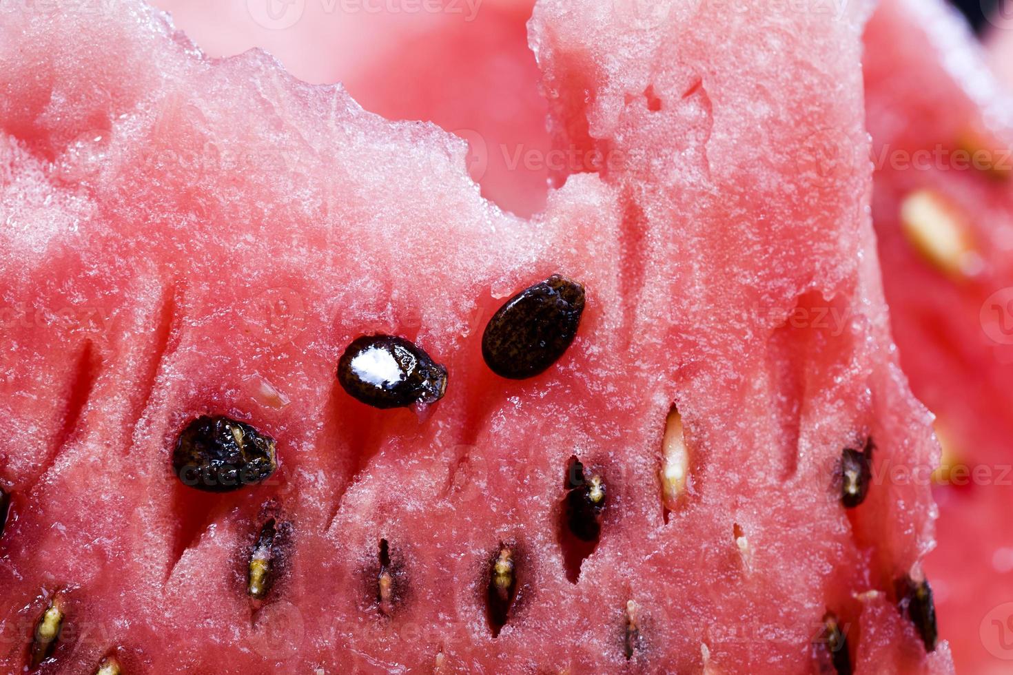 pedaços de deliciosa melancia suculenta vermelha, close-up foto