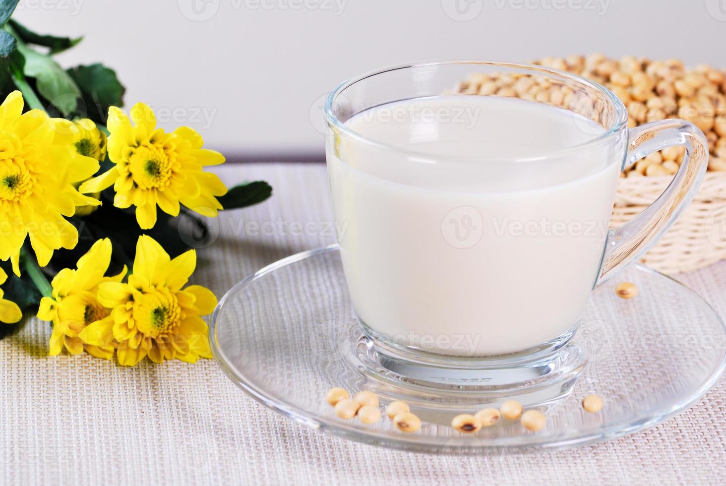 leite de soja com soja foto
