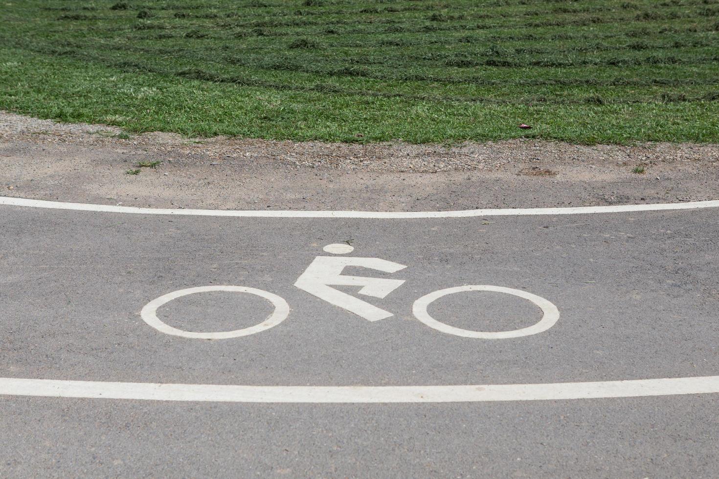 sinal de bicicleta, ciclovia foto