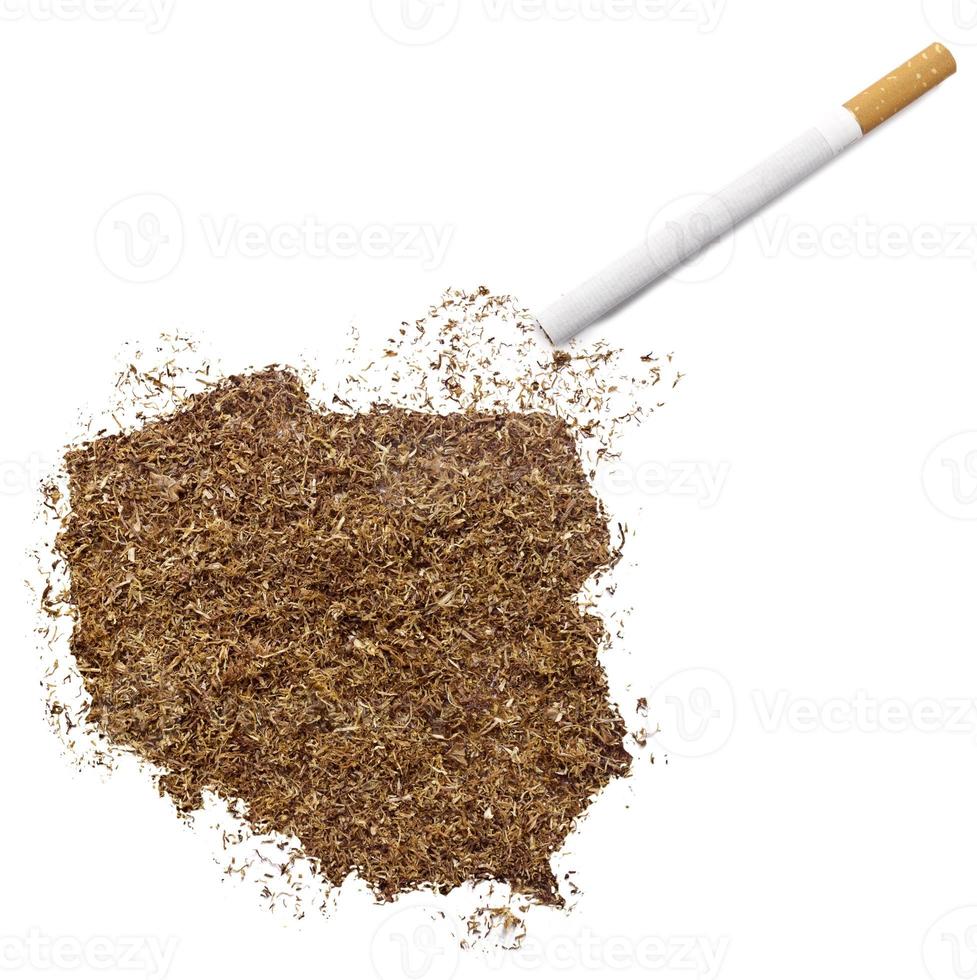 cigarro e tabaco em forma de Polônia (série) foto