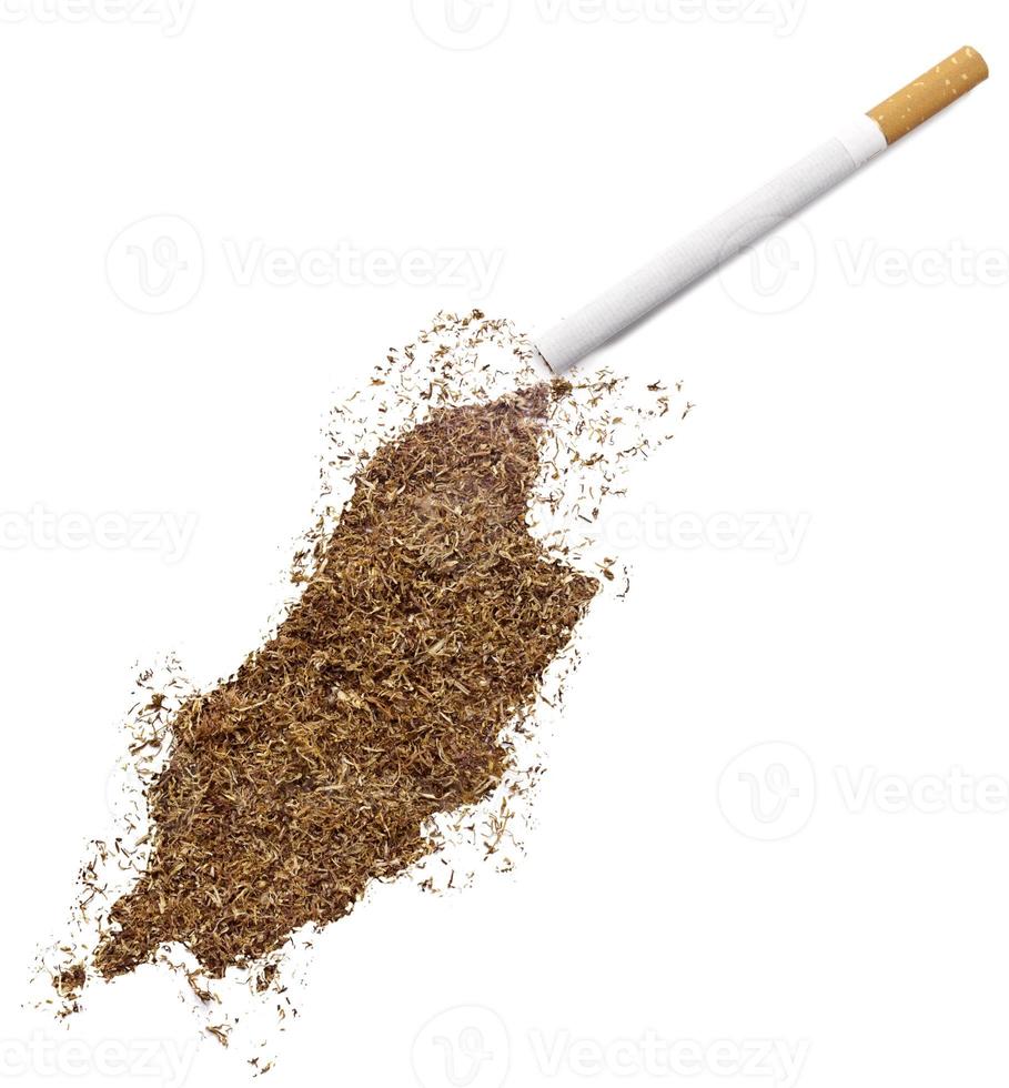 cigarro e tabaco em forma de ilha de man (série) foto