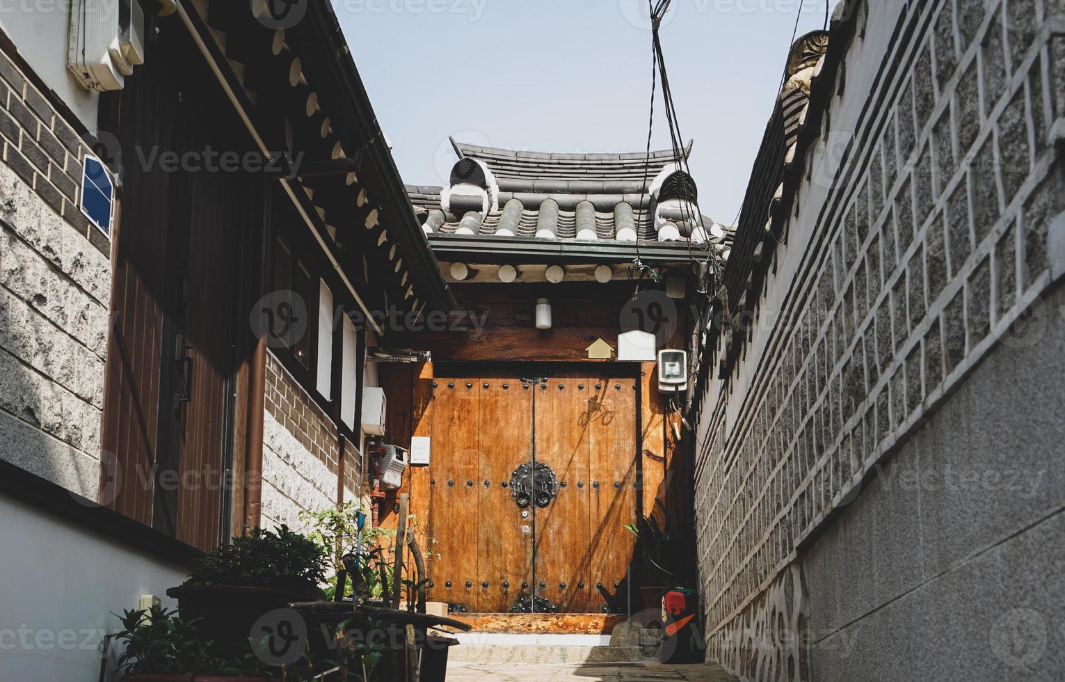 uma casa tradicional em seul, coreia foto