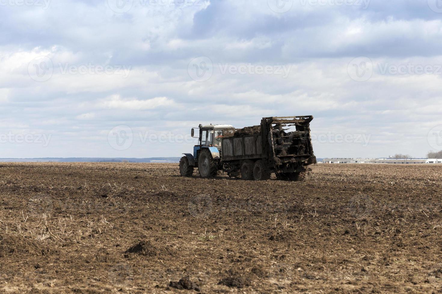 campo agrícola de fertilizantes foto