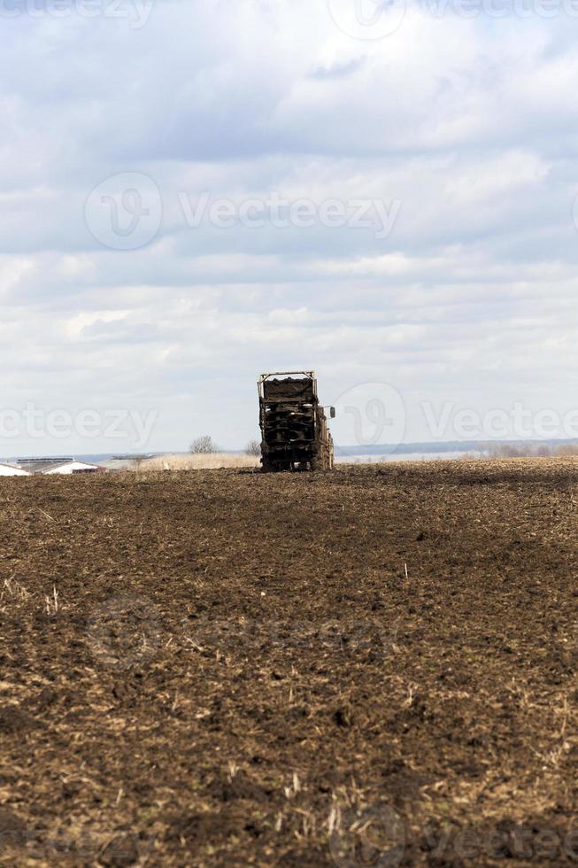 campo agrícola de fertilizantes foto