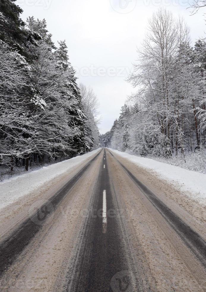 neve flutua no inverno foto