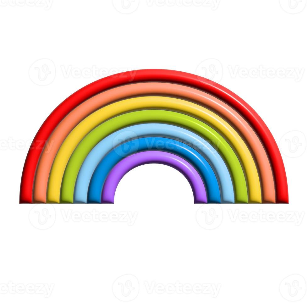 ilustração de um arco-íris brilhante para design, impressão, redes sociais, sites. foto