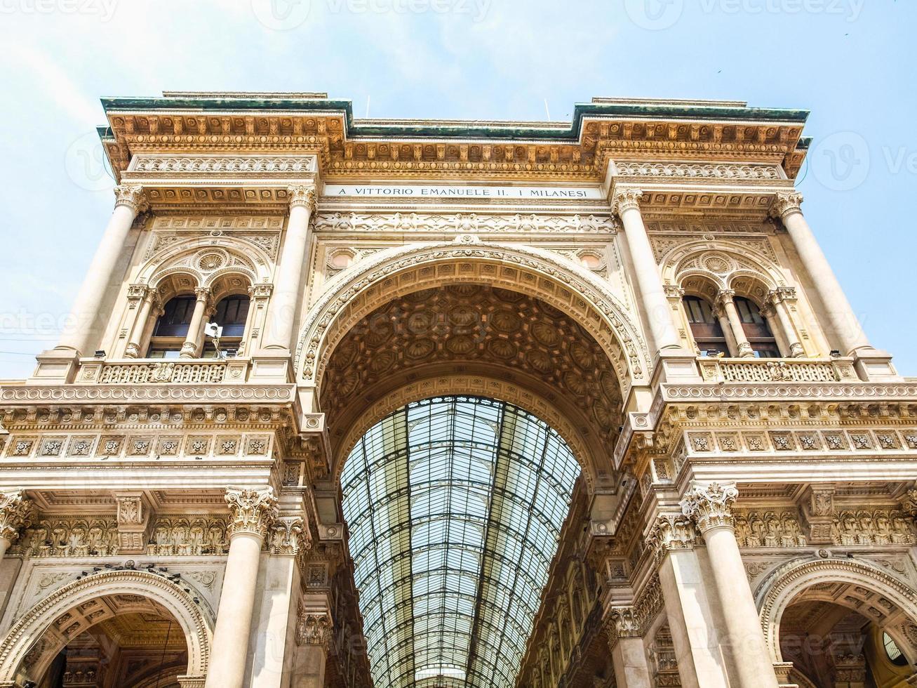 hdr galleria vittorio emanuele ii, milão foto