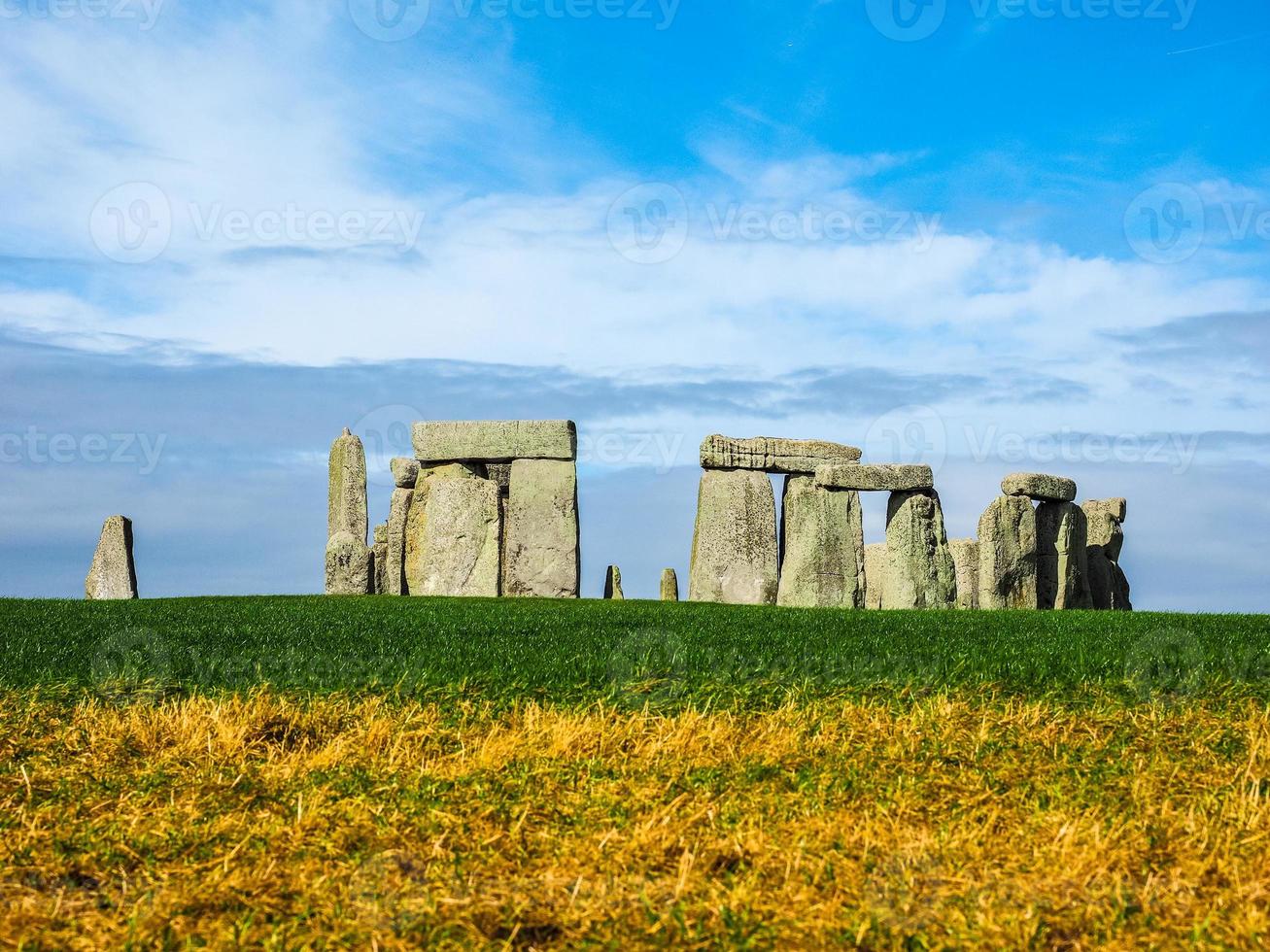 monumento hdr stonehenge em amesbury foto