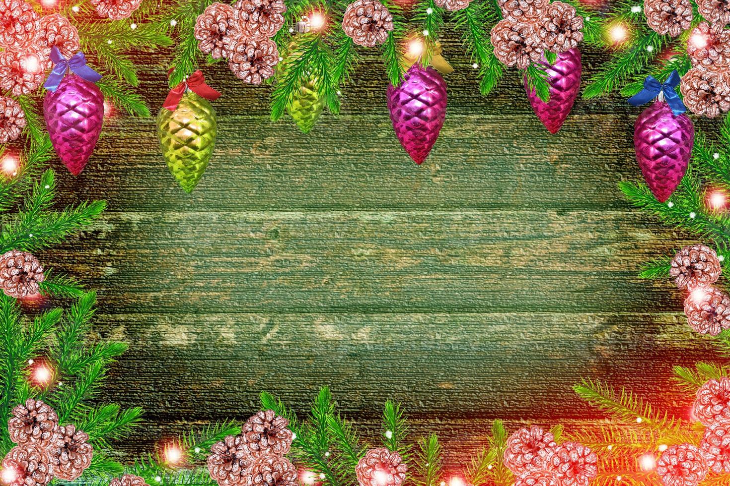composição festiva de natal. cartão. foto