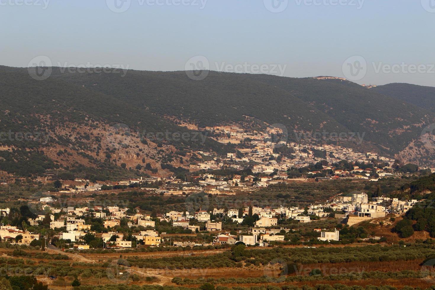 paisagem natural no norte de israel. foto