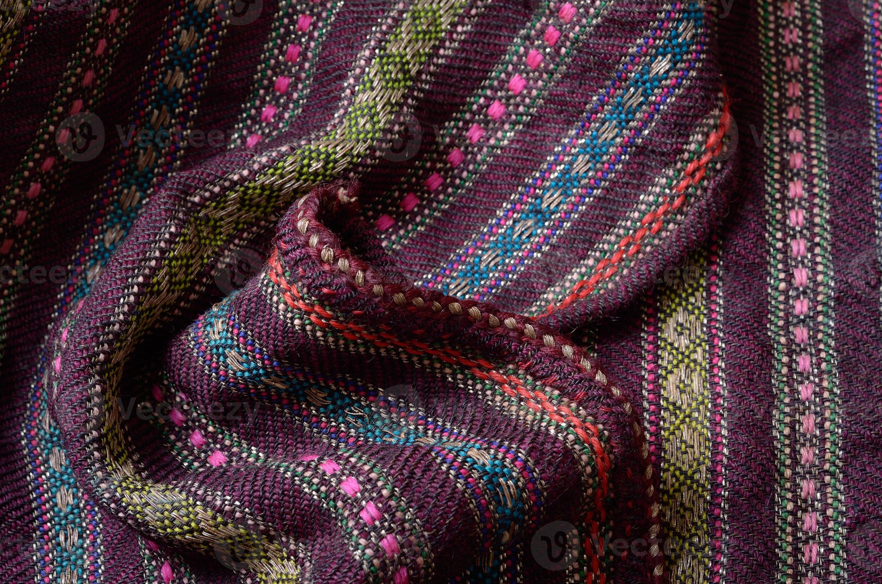 close-up de lã caseira enrugada foto