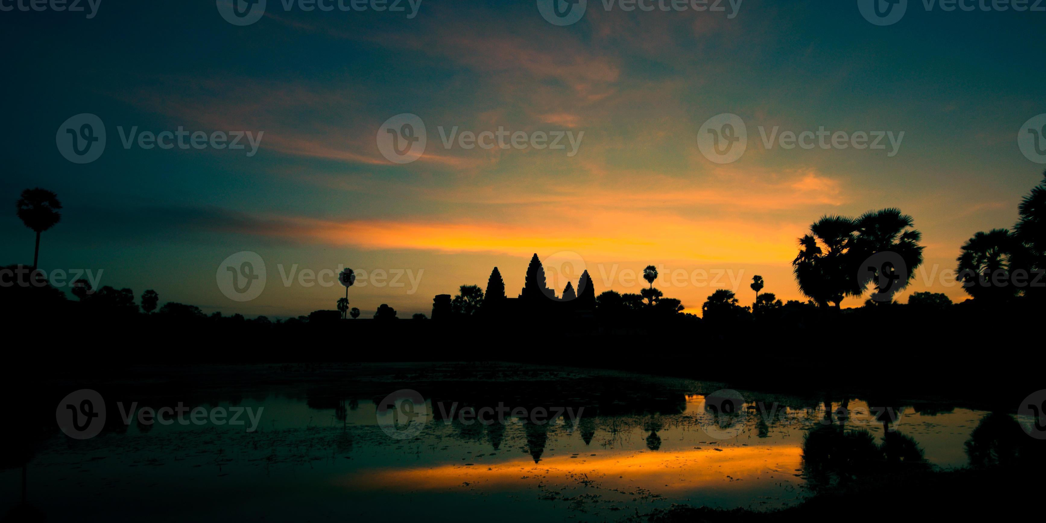 nascer do sol em angkor wat, camboja foto