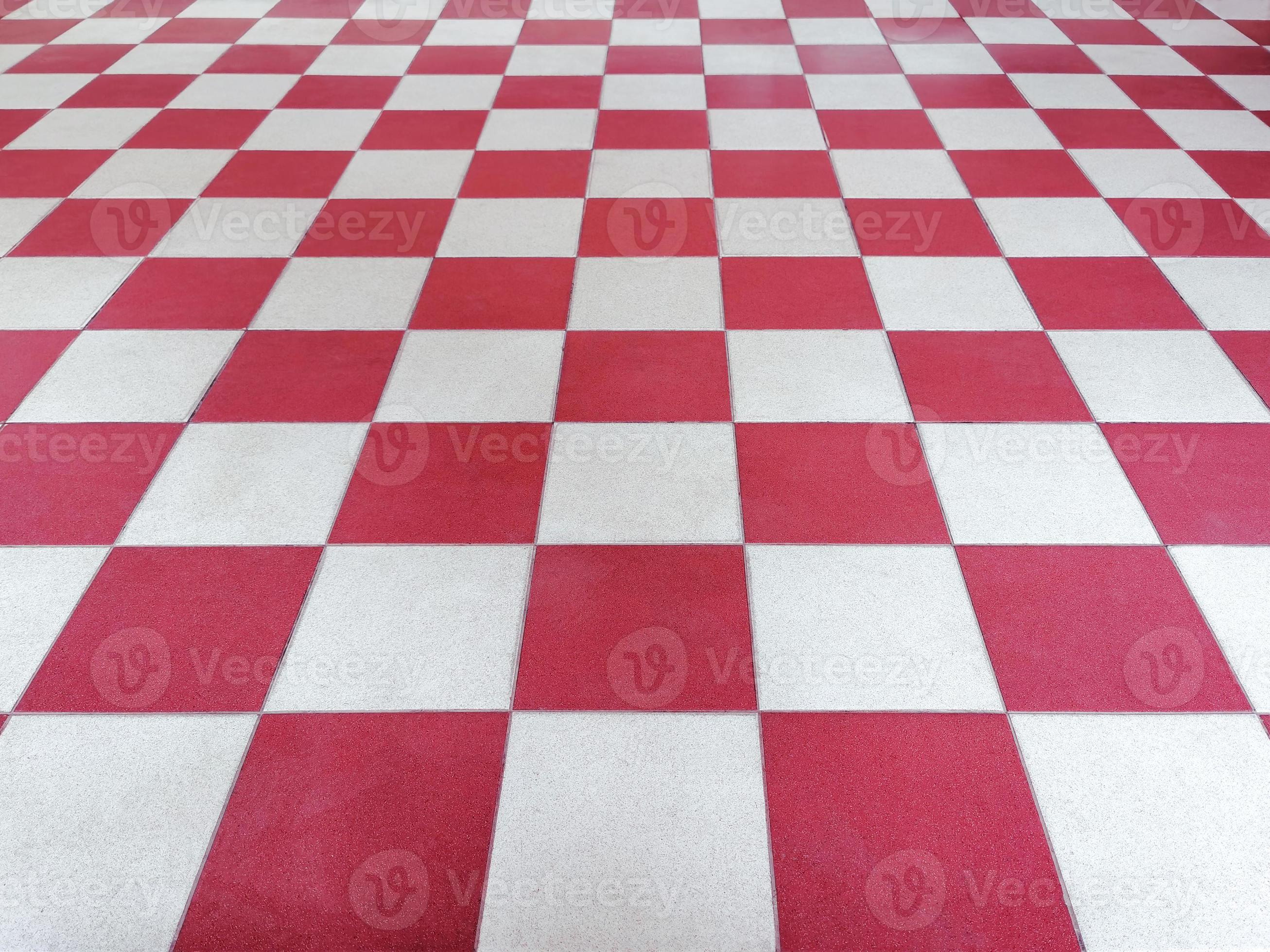 Quadrados De Fundo Do Tabuleiro De Xadrez Vermelho E Branco