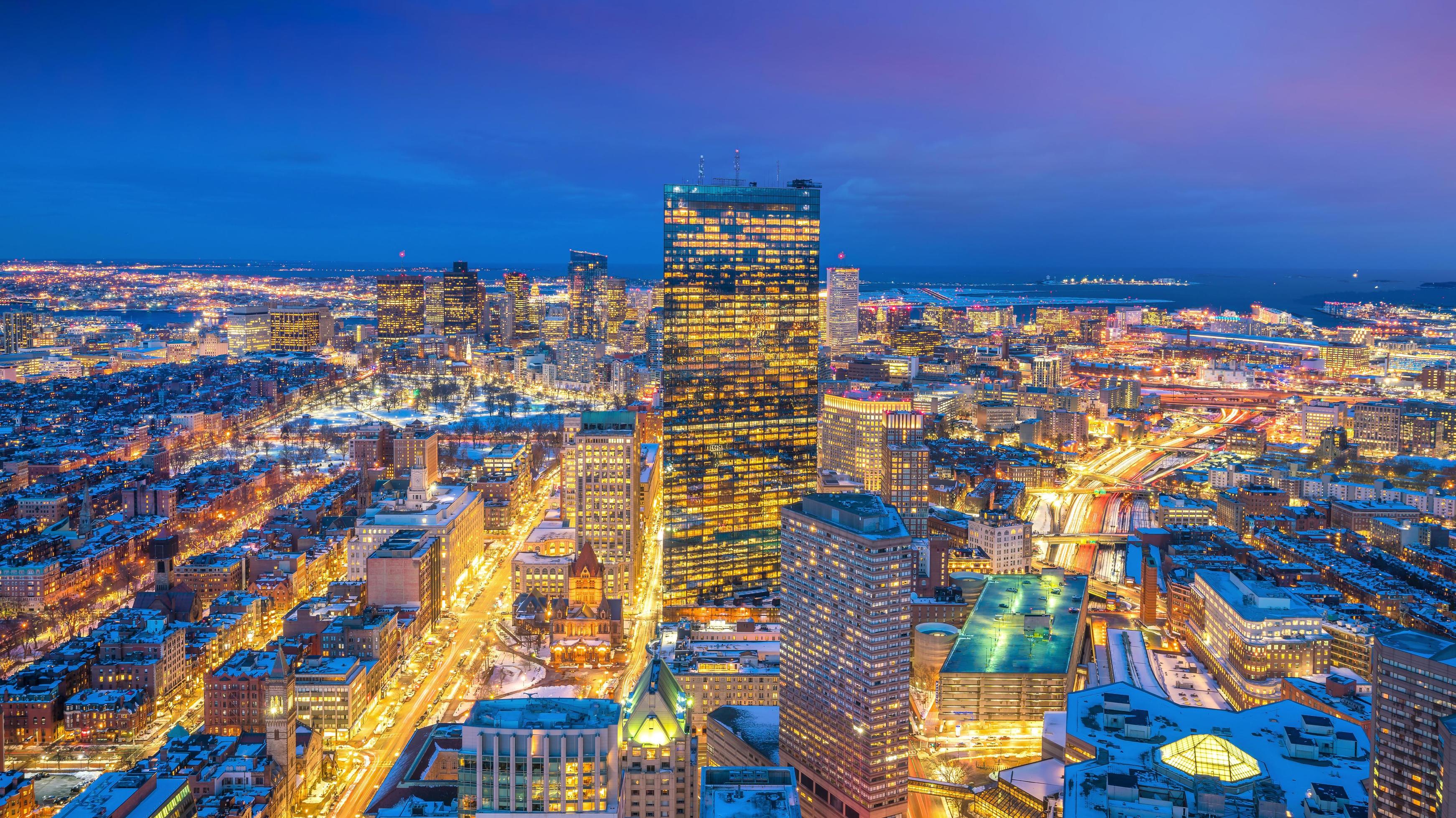 vista aérea panorâmica do distrito financeiro de boston, centro histórico, beacon  hill e charles river 6923973 Foto de stock no Vecteezy