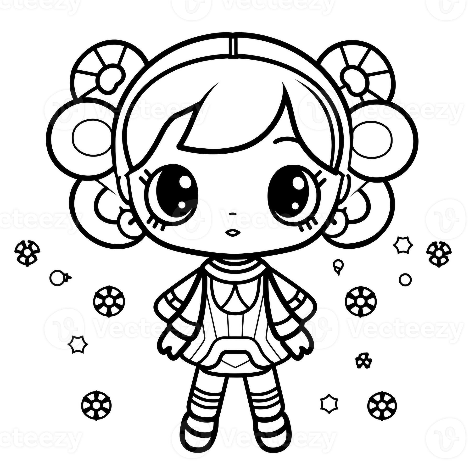 kawaii para colorir 26737293 Foto de stock no Vecteezy