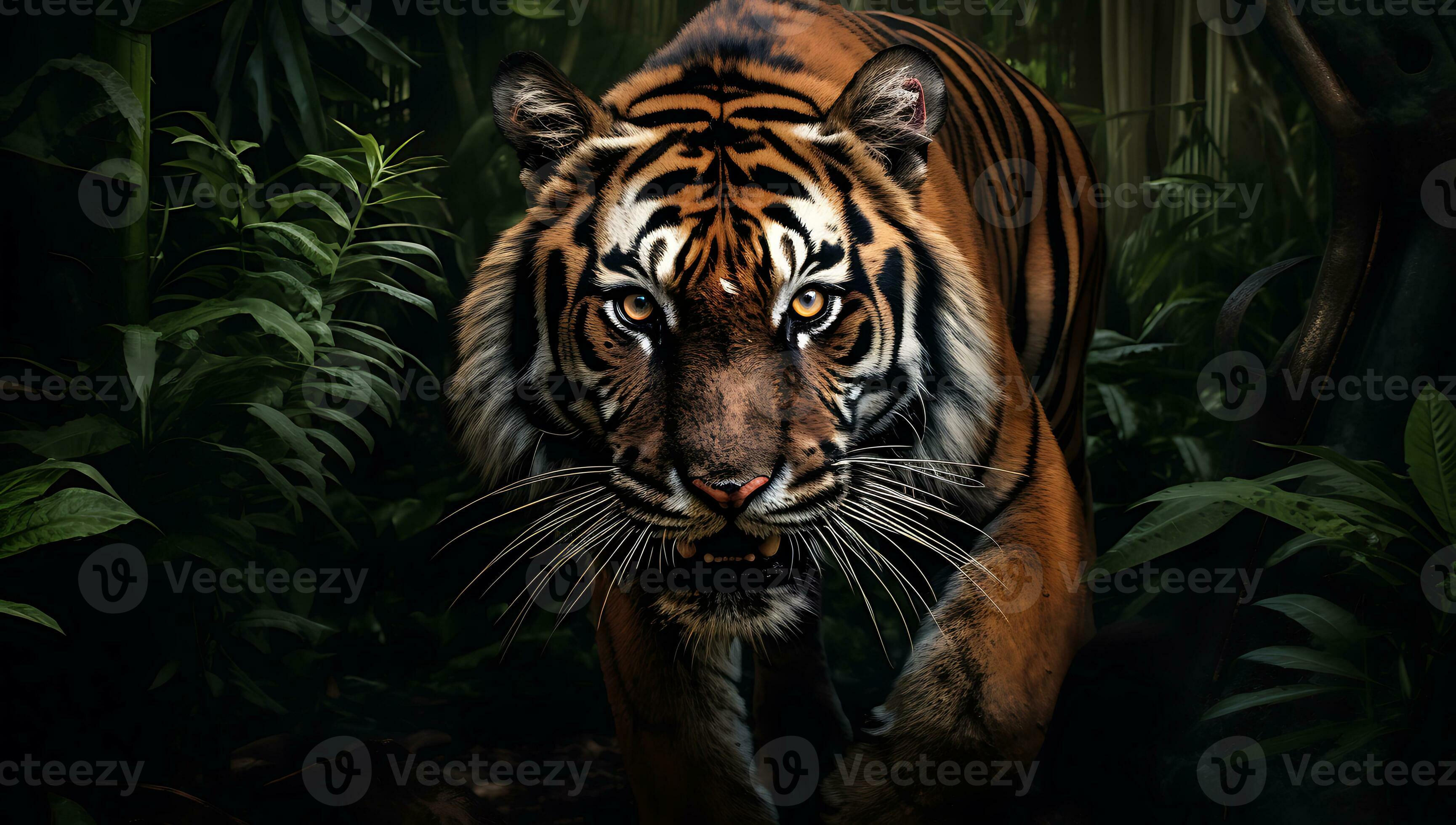 Foto de tigre branco renderizada em 3d