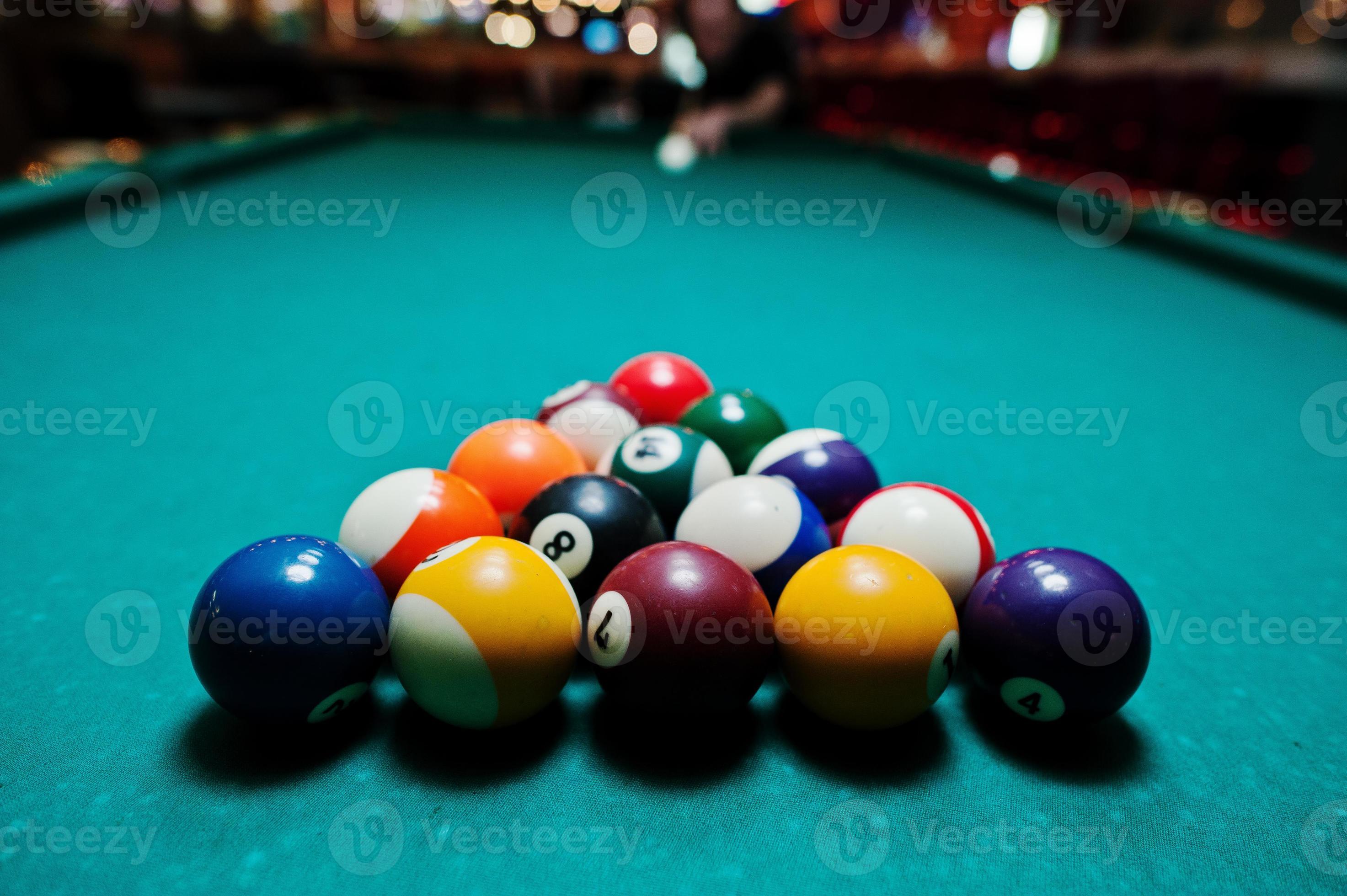 Fundo Jogo De Sinuca Bilhar Bolas De Bilhar Snooker Foto E Imagem