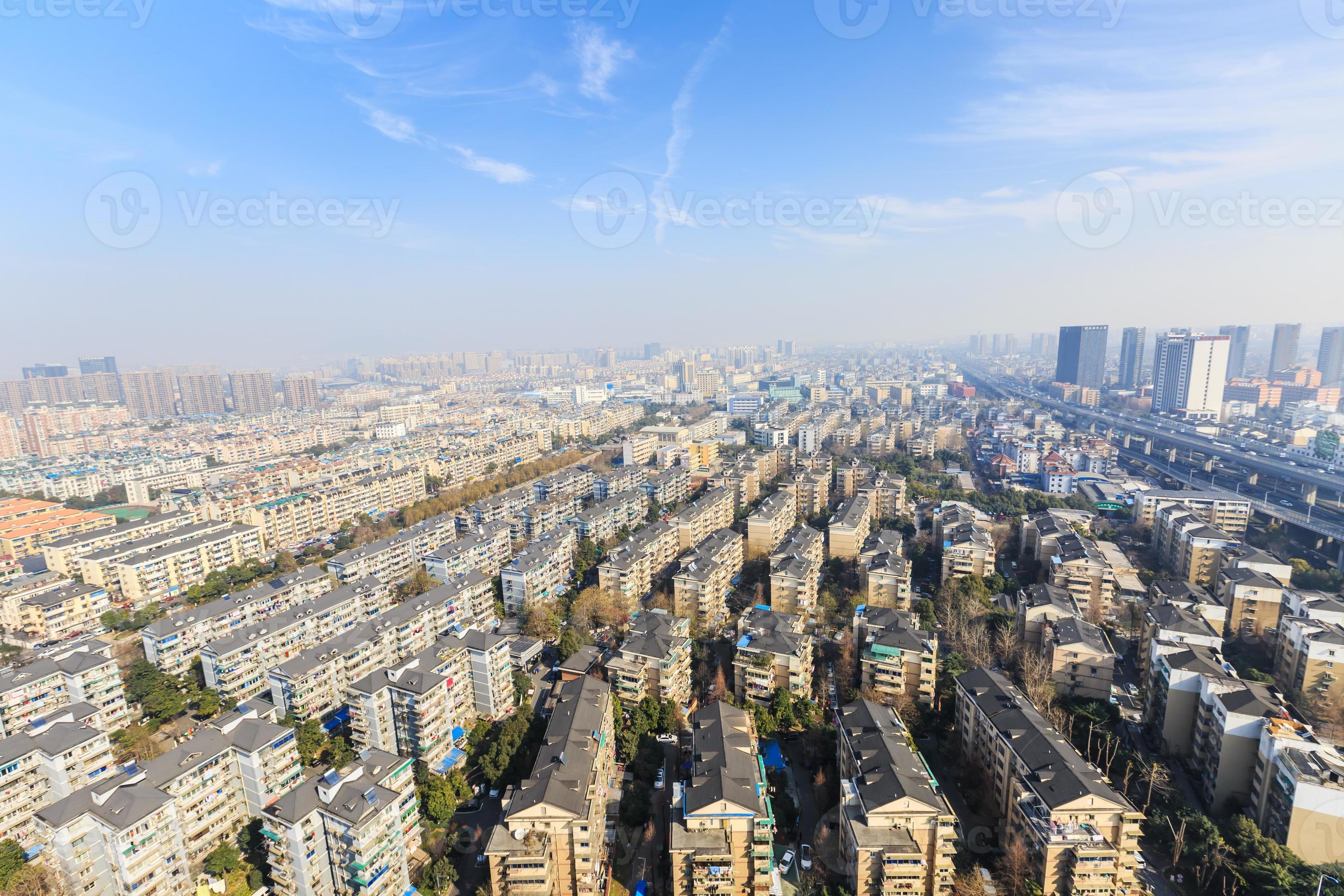 cenário urbano de áreas residenciais de hangzhou foto