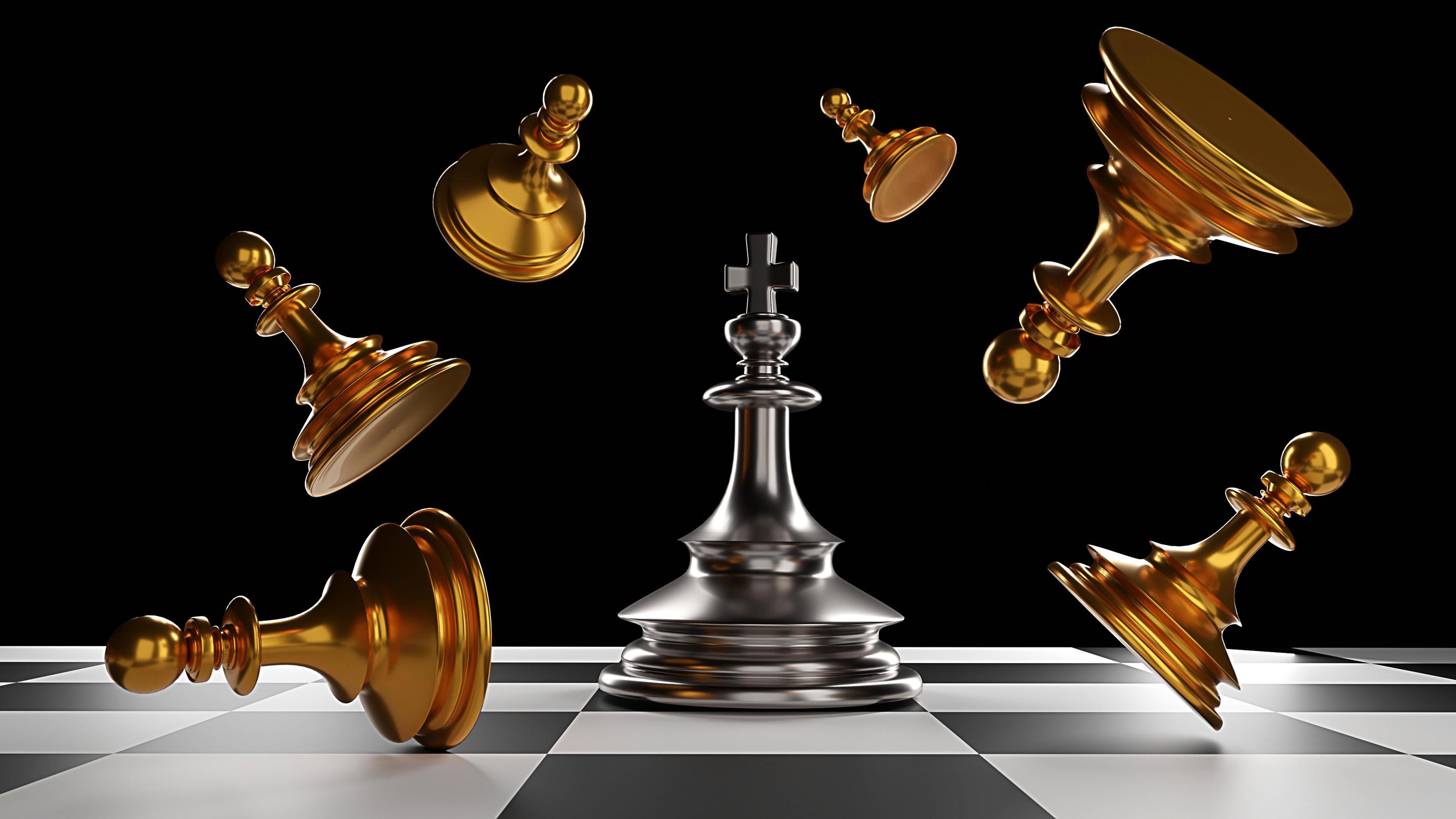 o rei no jogo de xadrez de batalha fica no tabuleiro de xadrez com fundo  preto isolado. estratégia de negócios de conceito, planejamento e  renderização de decision.3d. 9254847 Foto de stock no