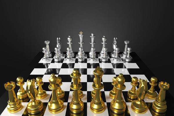 Preto bispo contra branco xadrez peças em borda 20299412 Foto de