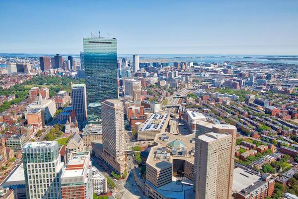 vista aérea panorâmica do distrito financeiro de boston, centro histórico, beacon  hill e charles river 6923973 Foto de stock no Vecteezy