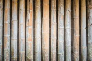 a cerca de bambu para decoração de casa no campo. foto