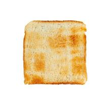 fatia de pão torrado isolado no fundo branco foto