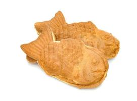 bolos taiyaki isolados no fundo branco, confeitaria japonesa foto