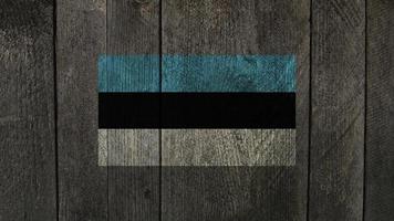 bandeira da Estônia. bandeira da estônia em uma placa de madeira foto