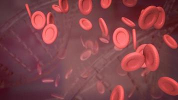a célula sanguínea para sci ou educação conceito renderização em 3d foto