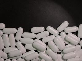 imagem de vista superior de pílula de droga para conceito médico e sci foto
