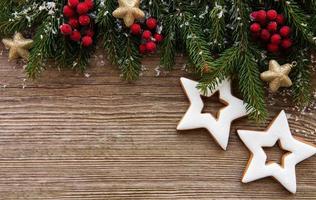 decoração de natal com biscoitos foto