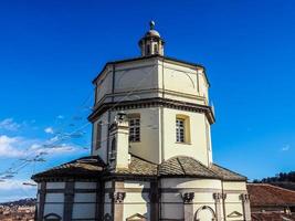 hdr monte cappuccini igreja em turim foto