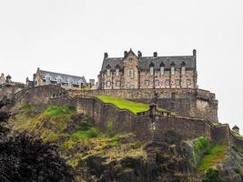 hdr castelo de edimburgo na escócia foto