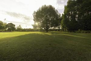 parque público ao nascer do sol foto