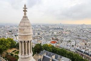 paris vista da basílica de sacre coeur foto