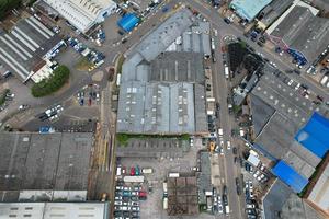 imagens aéreas de alto ângulo de Dallow Industrial Estate na cidade de Luton, na Inglaterra, Reino Unido foto