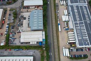 imagens aéreas de alto ângulo de Dallow Industrial Estate na cidade de Luton, na Inglaterra, Reino Unido foto