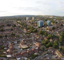 bela vista aérea da cidade britânica, foto