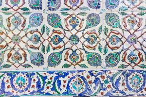 azulejos azuis no palácio topkapi foto